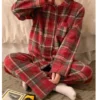 Pyjama à Carreaux Rouge Femme(Pyjama A Carreaux Rouge Femme)