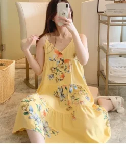 Pyjama à Bretelle Jaune Femme(Pyjama A Bretelle Jaune Femme)