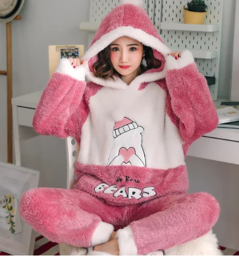 Pyjama Pilou Pilou Femme Rose Panda(Pyjama Pilou Pilou Femme Rose Panda)