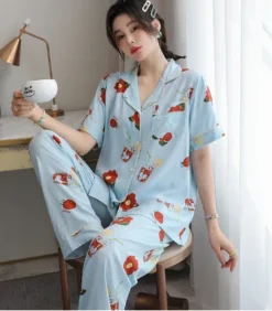 Pyjama D'été En Coton Motif Cerise(Pyjama Dete En Coton Motif Cerise)