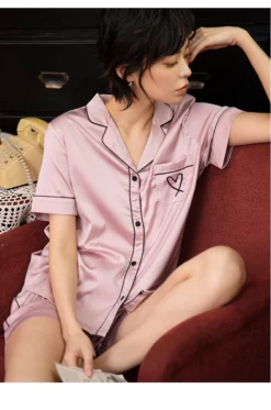 Pyjashort Chemise Femme à Manches Courtes(Pyjashort Chemise Femme)