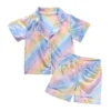 Pyjama Satin Rayé Arc-En-Ciel(Pyjama Satin Raye Arc En Ciel)