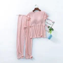 Pyjama De Grossesse Et D'Allaitement Manches Courtes(Pyjama De Grossesse Et Dallaitement) -Pyjama Original H2b1644fa3260436b9c27f10678828cf3F