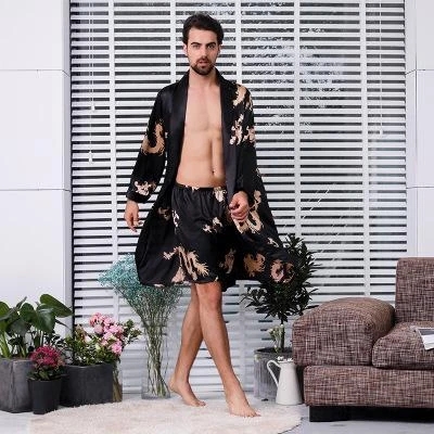 Kimono Pyjama Japonais Homme à Manches Longues(Kimono Pyjama Japonais Homme)