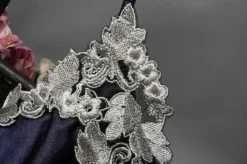 Pyjama 2 Pièces Femme Satin Avec Fleurs En Dentelles(Pyjama 2 Pieces Femme Satin) -Pyjama Original HTB1RFW9QFXXXXa.XXXXq6xXFXXXm