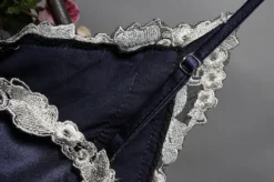 Pyjama 2 Pièces Femme Satin Avec Fleurs En Dentelles(Pyjama 2 Pieces Femme Satin) -Pyjama Original HTB1Ud1mQFXXXXXxapXXq6xXFXXX1