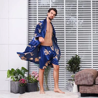 Kimono Pyjama Japonais Homme à Manches Longues(Kimono Pyjama Japonais Homme) 3 Kimono Pyjama Japonais Homme à Manches Longues(Kimono Pyjama Japonais Homme) – Image 3