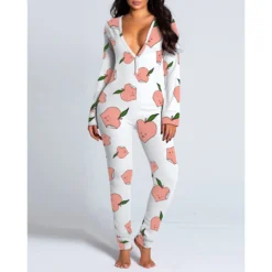 Pyjama Barboteuse Femme Sexy à Motifs(Pyjama Barboteuse Femme)