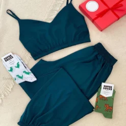 Pyjama Ensemble Satin Femme Crop Et Pantalon(Pyjama Ensemble Satin Femme) -Pyjama Original He784989bf2c94dda8c9a1601a51f6779Y