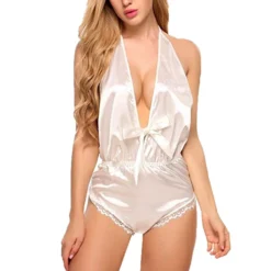 Pyjama Satin Sexy Combinaison Dos Nu Et En Décolleté(Pyjama Satin Sexy) -Pyjama Original Hf4f69936ef604056bf592443391b82fbg