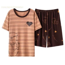 Pyjama Assorti Couple Deux Pièces Romantiques(Pyjama Assorti Couple) -Pyjama Original Pyjama d t 100 coton pour femmes v tements de nuit grande taille 4XL pour Couple