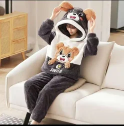 Pyjama Pilou Pilou Femme OURSON GRIS(Pyjama Pilou Pilou Femme Ourson Gris)