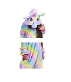 Pyjama Licorne Fille MULTICOLORE(Pyjama Licorne Fille Multicolore 5) -Pyjama Original Pyjamalicornecapuche