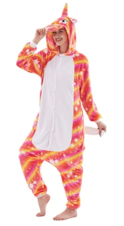 Pyjama Licorne Femme ORANGE(Pyjama Licorne Femme Orange)