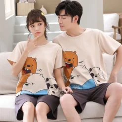 Pyjama Couple Goal Assorti 2 Pièces T-Shirt Et Short(Pyjama Couple Goal)