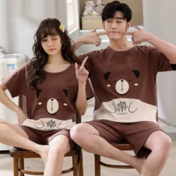 Ensemble Pyjama Assorti Couple Avec Motif Similaire(Ensemble Pyjama Assorti Couple)