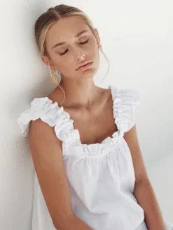 Pyjama Blanc Femme Sexy Froncé(Pyjama Blanc Femme Sexy) -Pyjama Original S5a653bb3cc8448a5ba2d9149575f28f6L