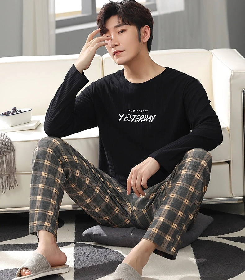 Pyjama Ensemble Homme A Carreaux Manches Longues(Pyjama Ensemble Homme) 5 Pyjama Ensemble Homme A Carreaux Manches Longues(Pyjama Ensemble Homme) – Image 5