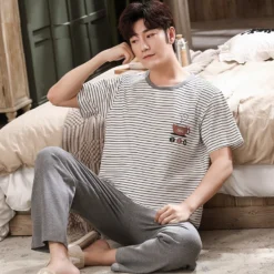 Pyjama Pour Elle Et Lui Assorti à Rayures(Pyjama Pour Elle Et Lui) -Pyjama Original S901bd7520a8b4b3699ea412f51036466g