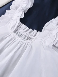 Pyjama Blanc Femme Sexy Froncé(Pyjama Blanc Femme Sexy) -Pyjama Original Se51159c900da4c2c800c061763086fd37