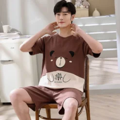 Ensemble Pyjama Assorti Couple Avec Motif Similaire(Ensemble Pyjama Assorti Couple) -Pyjama Original Sec2e726930d44084b4da01defecf611bW