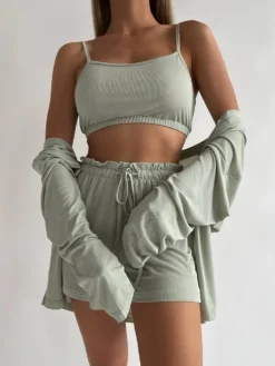 Pyjama Côtelé Soie Glacée 3 Pièces(Pyjama Cotele Soie Glacee 3 Pieces) 22 Pyjama Côtelé Soie Glacée 3 Pièces(Pyjama Cotele Soie Glacee 3 Pieces) -Pyjama Original Sfe449a4205274fe087de7546a59e86e8H