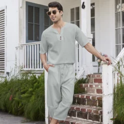 Pyjama Homme Décontracté 2 Pièces En Lin Pour L'Été(Pyjama Homme Decontracte) 13 Pyjama Homme Décontracté 2 Pièces En Lin Pour L'Été(Pyjama Homme Decontracte) -Pyjama Original U1d3dbb8868d941d18489798cf2b66140v