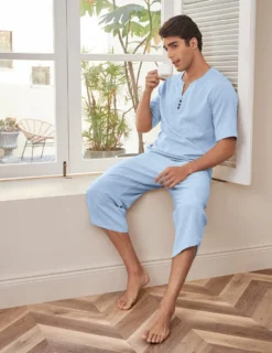 Pyjama Homme Décontracté 2 Pièces En Lin Pour L'Été(Pyjama Homme Decontracte) 16 Pyjama Homme Décontracté 2 Pièces En Lin Pour L'Été(Pyjama Homme Decontracte) -Pyjama Original Uf9e0016bedef401e93cfc24dd8c615dbv