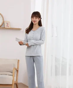 Pyjama Grossesse Coton Rayé Manche Longue(Pyjama Grossesse Coton) -Pyjama Original WhatsAppImage2023 11 29a12.18.27 ae442147