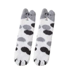 Chaussette Pilou Pilou TÊTE CHAT GRIS(Chaussette Pilou Pilou Chat Gris)