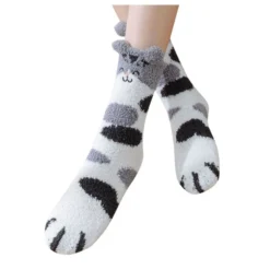 Chaussette Pilou Pilou TÊTE CHAT GRIS(Chaussette Pilou Pilou Chat Gris) -Pyjama Original chaussette chat femme pilou pilou 4