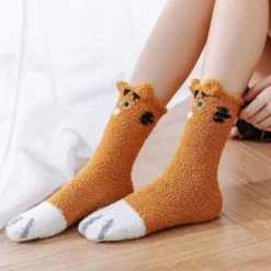 Chaussette Pilou Pilou TÊTE CHAT ROUX(Chaussette Pilou Pilou Chat Roux) -Pyjama Original chaussette pilou animaux 2