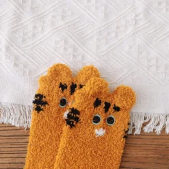 Chaussette Pilou Pilou TÊTE CHAT ROUX(Chaussette Pilou Pilou Chat Roux) -Pyjama Original chaussette pilou animaux 4