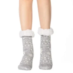 Chaussette Pilou Pilou RENNE GRIS(Chaussette Pilou Pilou Renne Gris) 5 Chaussette Pilou Pilou RENNE GRIS(Chaussette Pilou Pilou Renne Gris) -Pyjama Original chaussette pilou femme grise hiver 800x800 1