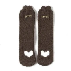 Chaussette Pilou Pilou COEUR MARRON(Chaussette Pilou Pilou Coeur Marron)