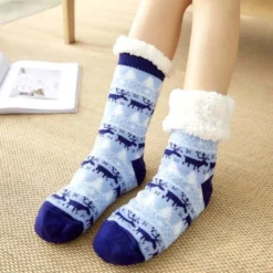 Chaussette Pilou Pilou NOËL BLEUE(Chaussette Pilou Pilou Noel Bleue)