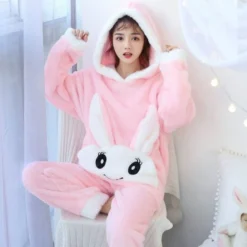 Pyjama Pilou Pilou Femme LAPIN ROSE(Pyjama Pilou Pilou Femme Lapin Rose)