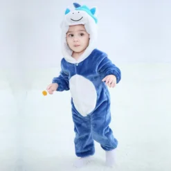 Pyjama Licorne Bébé Bleu LENI(Pyjama Licorne Bebe Bleu)