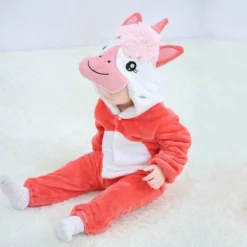 Pyjama Licorne Bébé Orange YUNA(Pyjama Licorne Bebe Orange)