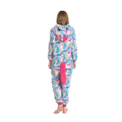 Pyjama Licorne Femme MULTICOLORE(Pyjama Licorne Femme Multicolore 7) -Pyjama Original pyjama combinaison femme licorne dos aerowen