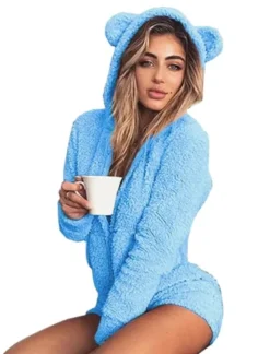 Pyjama Combinaison Sexy Polaire En Short(Pyjama Combinaison Sexy) -Pyjama Original v